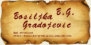 Bosiljka Gradojević vizit kartica